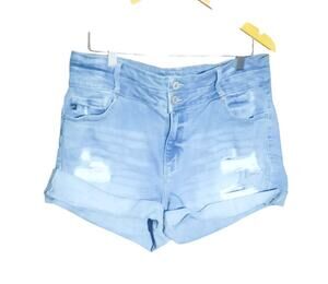 Kan Can Exclusively For Maurices Womens Mid Rise Stacked Waist Shorts Size 18